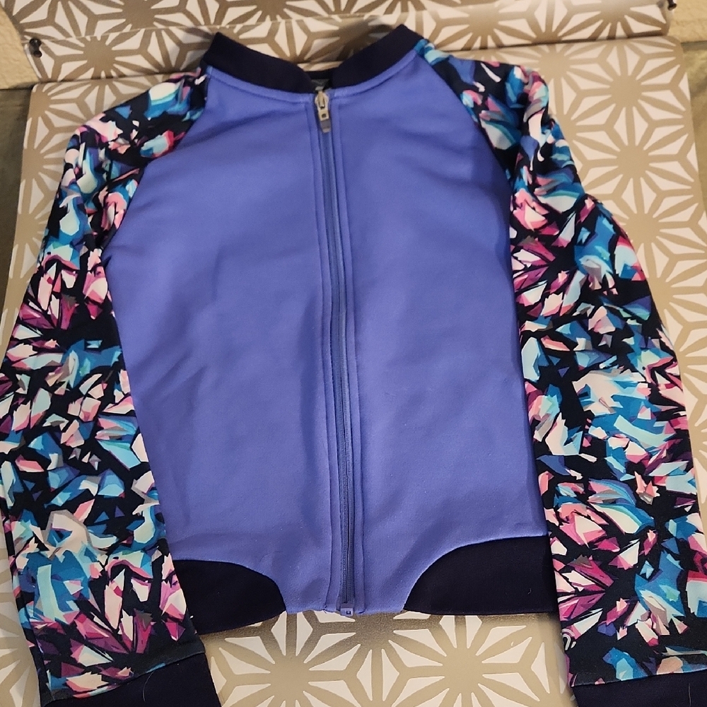 Champion Blue and Pink Rashguard Swim Top